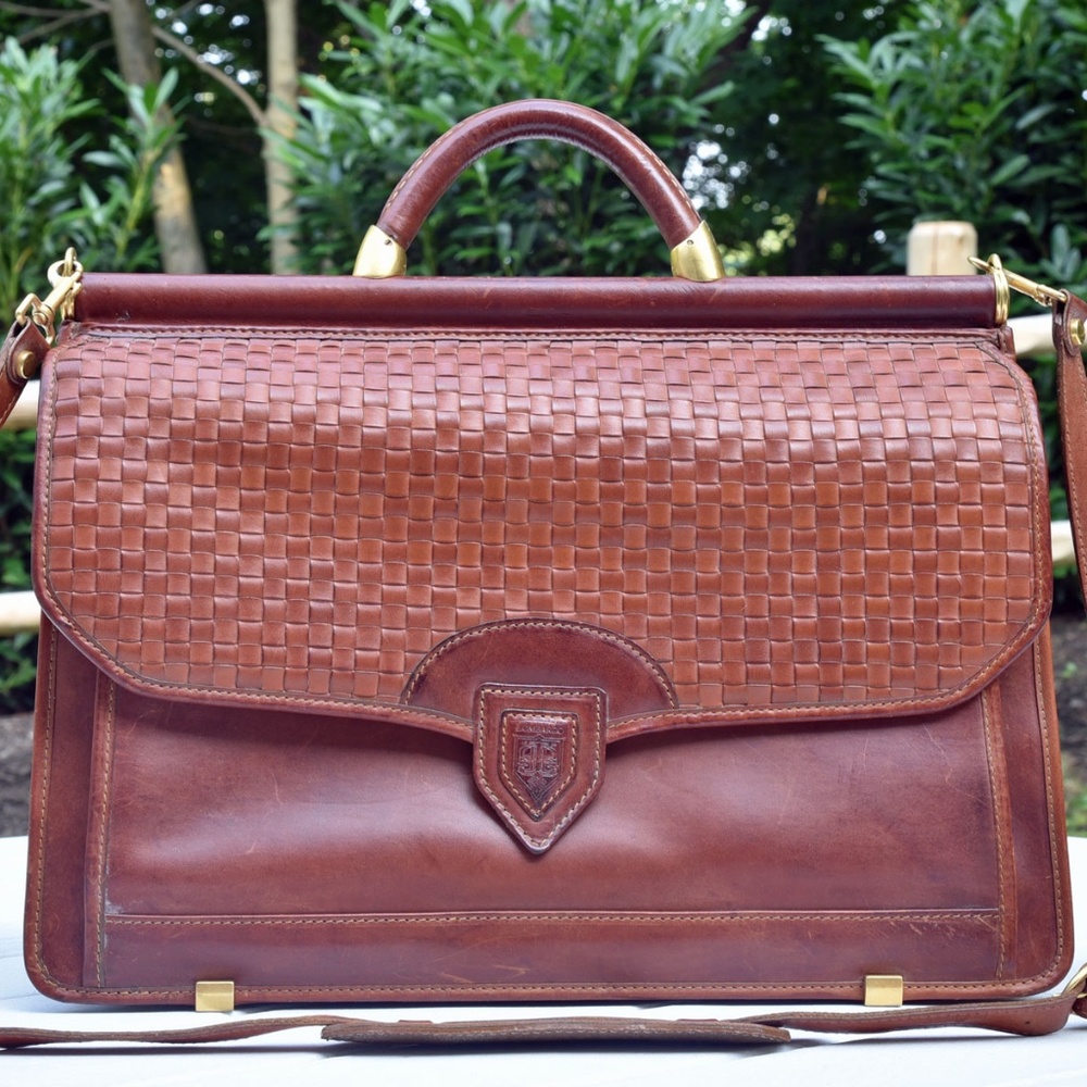 Vintage Leather Briefcase by Lombardo